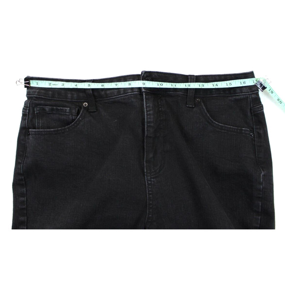 Time and Tru High Rise Skinny Denim Pants Women 18 Petite Black Stretch Jeans - Picture 8 of 11